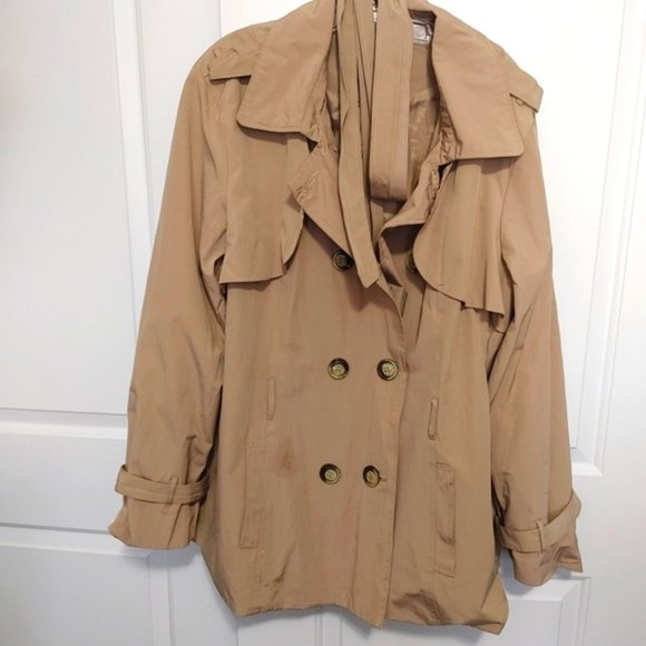 Ashley Stewart size 26 beige trench coat - Picture 1 of 5